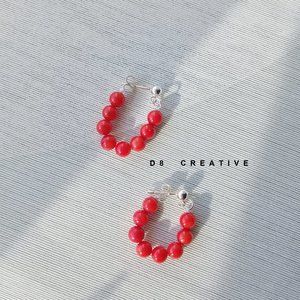 New turquoise  and red coral with sterling silver earring 2 for choose